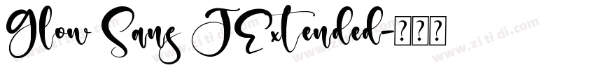 Glow Sans JExtended字体转换